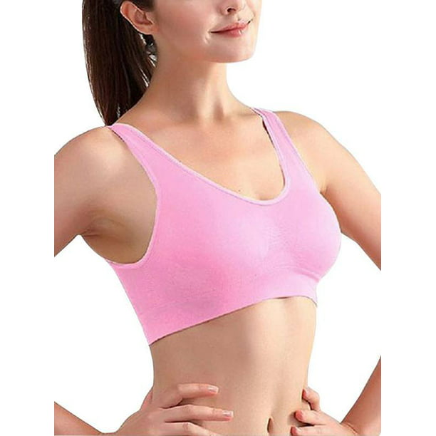 Details about  / Crop Top Vest Yoga Women/'s Comfort Stretch Bra Padded Bras Sports Front Zipper